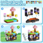 Magnetic Building Blocks Mine World Magnet Cube Set for Boy Girl Kid Age 3+ DIY Model Children STEM Educational Sensory Toy