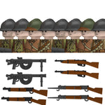 Military WW2 German Navy Armored Troops Building Blocks US 101st Britain Soviet Union Soldiers Infantry Weapons Bricks Toys Kids