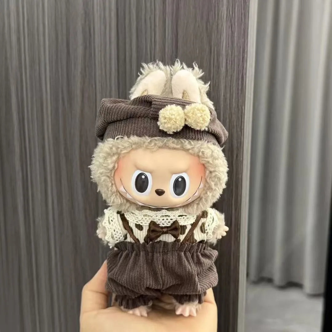17cm Labubu V2 V1 Trendy Clothes Outfit Accessories Idol Doll Clothing for Kid Gift Labubu Ropa