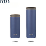 Tyeso Stainless Steel Insulated Travel Mug Leak-Proof Direct Drink Water Bottle for Men and Women Portable Car Coffee Cup