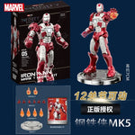 Marvel figure Splicing toys iron man MK1 MK2 MK3 MK4 MK5 MK6 MK7 Action figure model Birthday gift for children