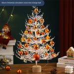 Christmas party decorations Christmas tree desktop decorations Christmas decorations simulation tree white decorative balls