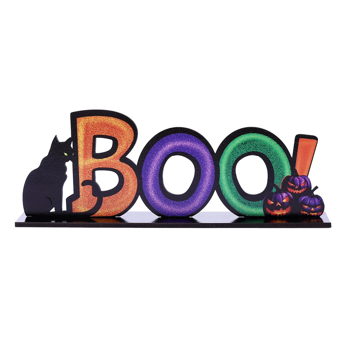 Halloween Spoky Letter Wooden Decor Festival Atmosphere Layout Tabletop Halloween Cartoon Decor Party Supplies Ornaments