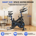 Formill QK116 Indoor Magnetic Spinning Bike, 6KG Flywheel Home Exercise Bike with LCD Display, Adjustable Resistance, Quiet Belt