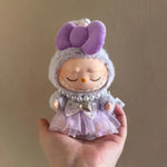 Dress for 17cm Labubu Mini Plush Doll'S Clothes Outfit Accessories for Kpop Exo Labubu Idol V2 Bow Princess Dress Clothing Gift