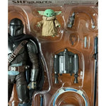 In Stock Genuine Bandai S.H.Figuarts SHF Star Wars The Mandalorian Grogu Mandalorian Darksaber Anime Action Figure Model Toys