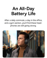 Baseus Bass 30 Max Wireless Headphone Bluetooth 5.3 40mm Bass-Enhance Foldable Over Ear Headsets 50H Play time Gaming Earphone