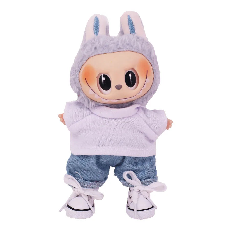 Doll Clothes Set For labubu 17cm Plush Doll Accessories Girl's Toys Birthday And Christmas Gifts