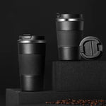380ml/510ml Double Stainless Steel 304 Coffee Thermos Mug Leak-Proof Non-Slip Car Vacuum Flask Travel Thermal Cup Water Bottle