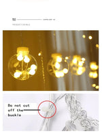 Christmas 2024 Led Lights Decoration Fairy String for Room Festoon Light Curtain Garland Party Wedding New Year's Bedroom Living