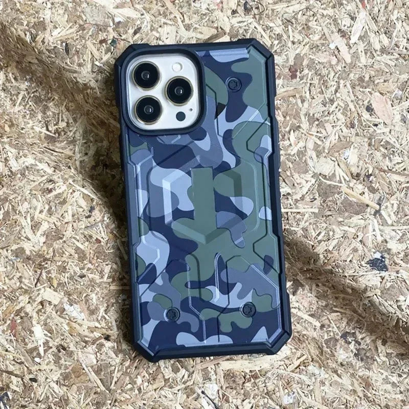 Heavy Duty Camo Shockproof MagSafe Case for Apple iPhone 16 Pro Max 13 14 15 Plus Original Pathfinder Military Magnetic Cover