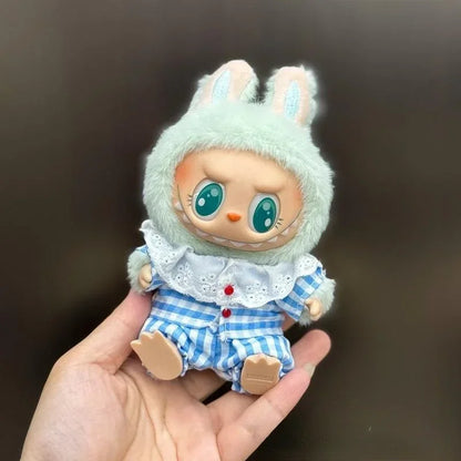 Mini Plush Doll'S Clothes Outfit Accessories For Korea Kpop Exo 15-17cm Labubu Idol Overalls set Clothing Gift