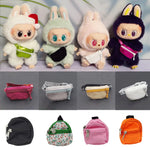 Doll Bag for Labubu Macaron Barbies Blythes and 20cm Plush Doll & 1/6 BJD Canvas Backpack Labubu Ropa