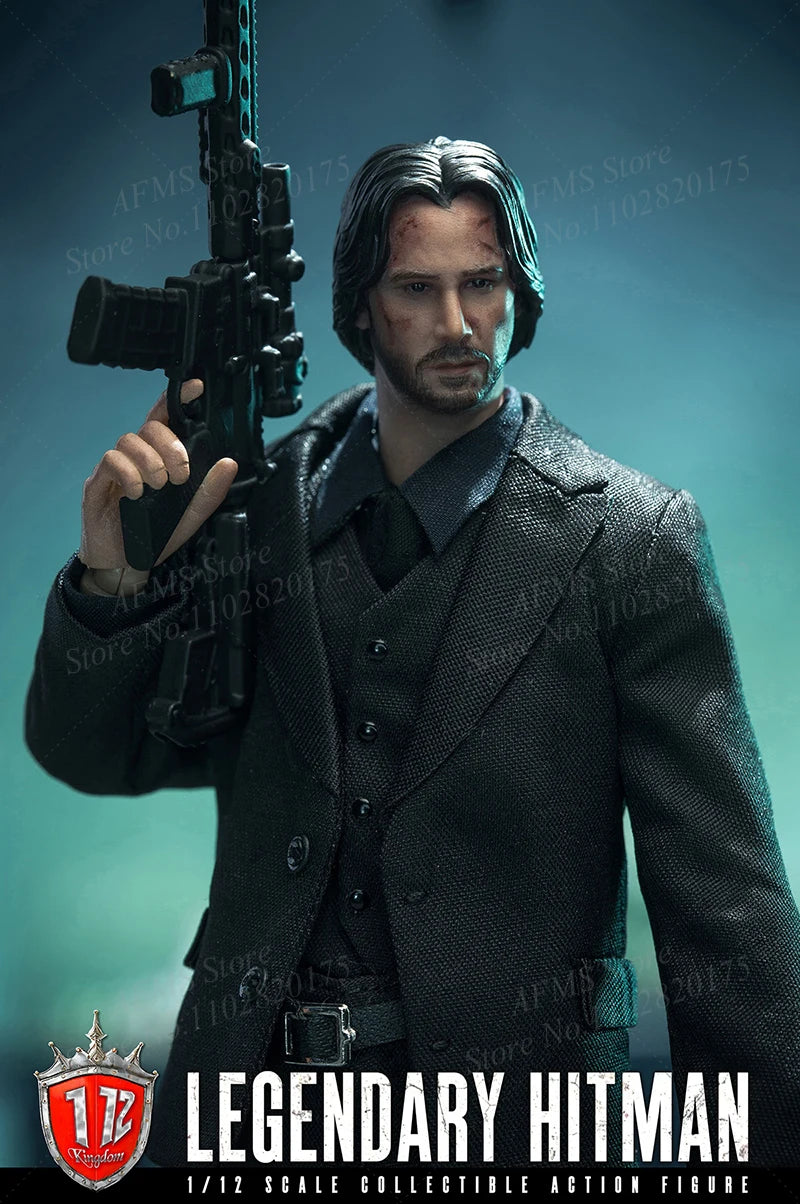 Kingdom KD9001 1/12 Scale Collectible Figure Killer John Wick Keanu Reeves Model 6inch Full Set Men Soldier Action Figure Soldie