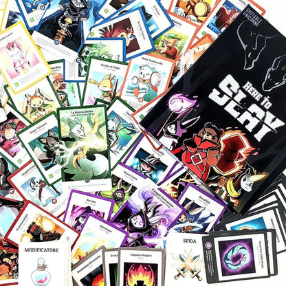 Here to Slay Here to Sleigh Holiday Expansion Pack Strategic role playing card game for kids teens adults 2-6 player