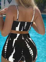 Bikiniset met hoge taille en trekkoord aan de voorkant (2025) - Damesbadkleding en strandkleding