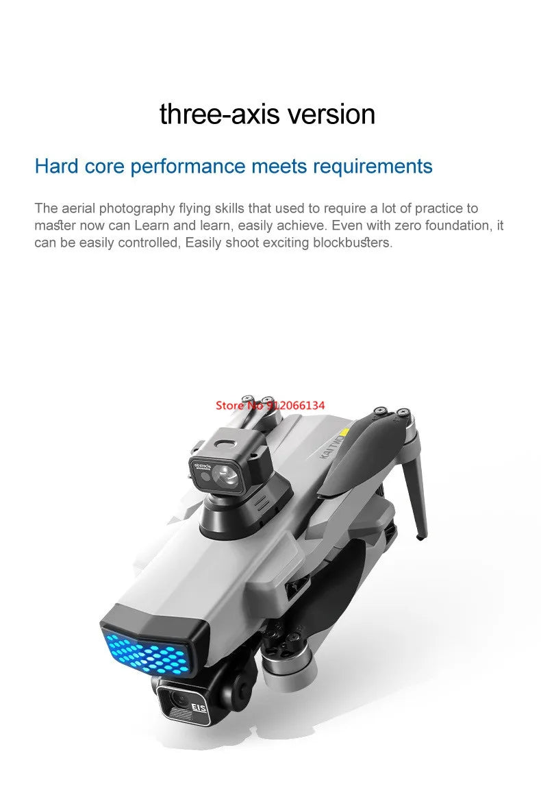 8K ESC 3 Axis Gimbal 360° Obstacle Avoidance WIFI FPV RC Drone 5G Brushless Electric GPS Follow Me Remote Control Quadcopter Toy