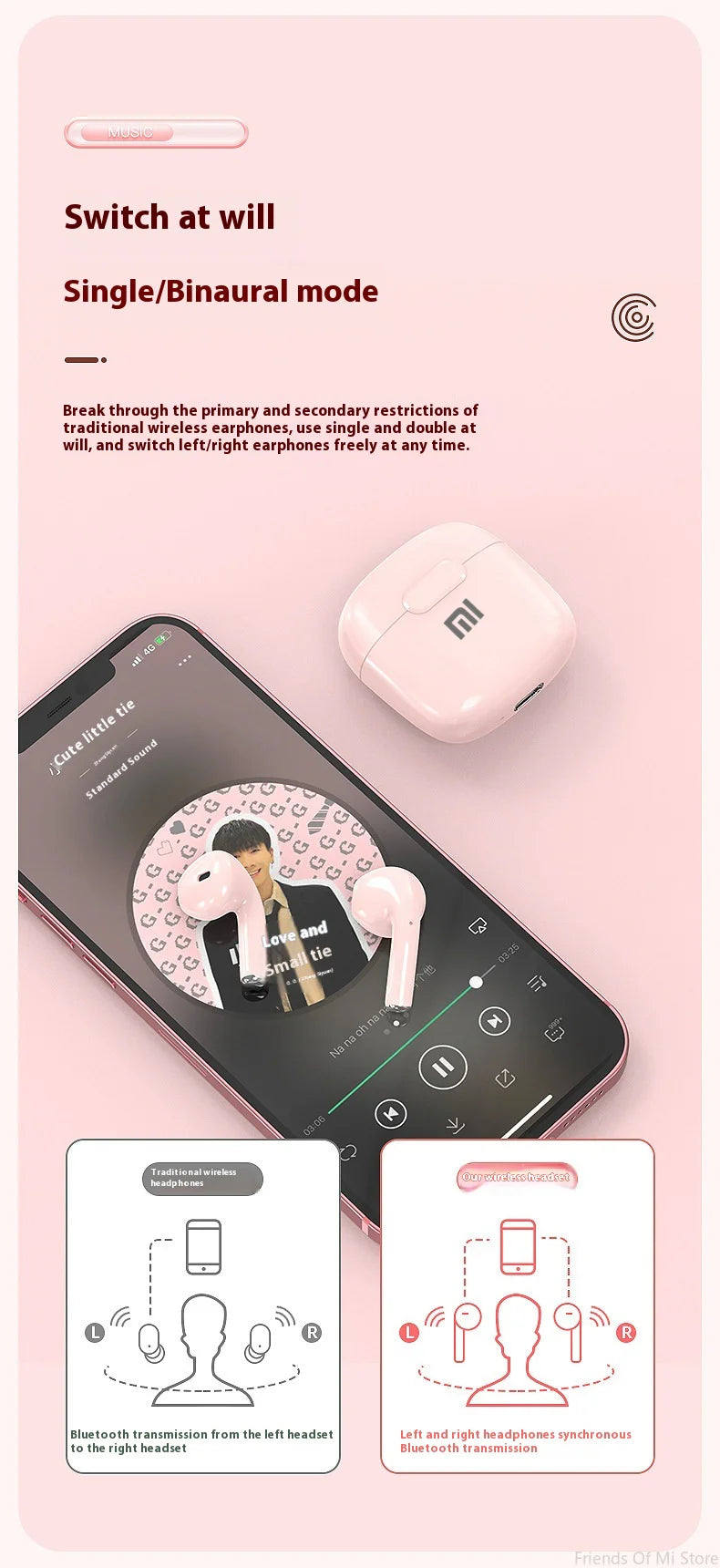 Xiaomi A2 Pro TWS Wireless Bluetooth Earphone Mini Earpone Headset Sport Earbuds Waterproof Headphones Hifi Stereo Sound Headset