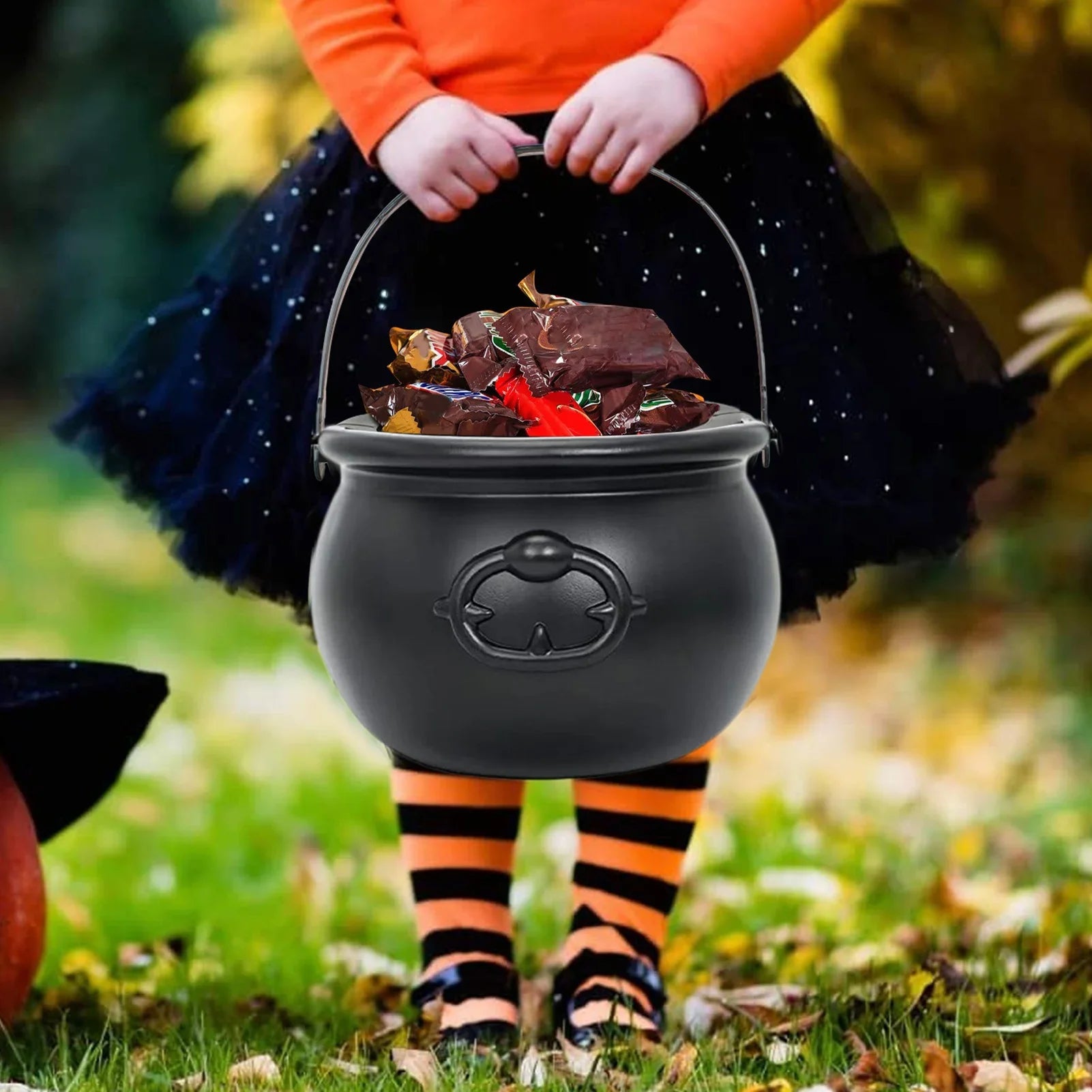 Large Wizard Witch Cauldron Decoration Prop Halloween Irish Parties Table Centerpieces Candy Holder Table Halloween Decorations