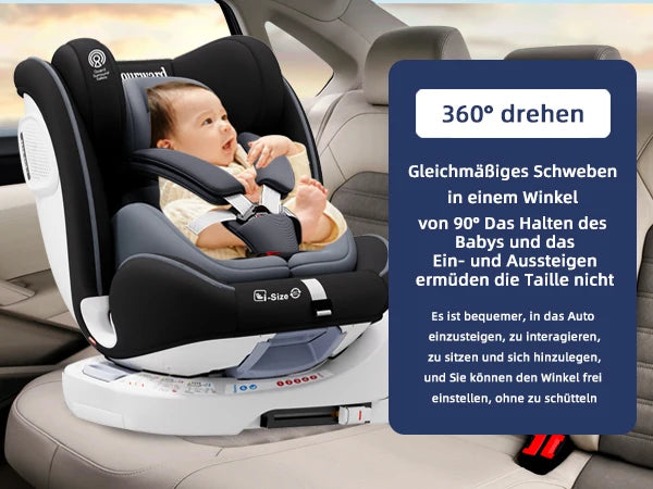 AP01 KL001B Child Car Seat 360° Rotating 5-Point Belt 9-36kg 0 -12 years ECE ISOFIX Child Safety Seat