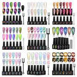 7pc Cat Magnetic Nail Gel Polish Set Long Lasting Glitter Nail Supplies Soak Off UV/LED Vernis Gel Kit for Manicure Design