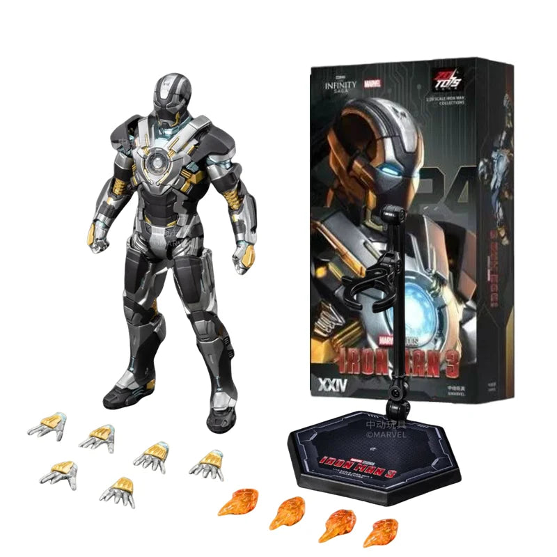 ZD Toys Iron Man MK15 MK16 War Machine MK2 Action Figure Iron Man Mk47 MK35 Red Snapper 1/10 Scale Iron Man Collections Gift