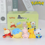 Pokemon Figure Toys Fuecoco Mew Gengar Sylveon Sprigatito 4-6pcs PVC Model Dolls Cute Small Desktop Decoration Gifts With Box