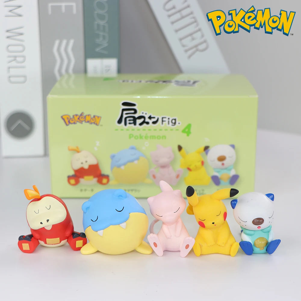 Pokemon Figure Toys Fuecoco Mew Gengar Sylveon Sprigatito 4-6pcs PVC Model Dolls Cute Small Desktop Decoration Gifts With Box
