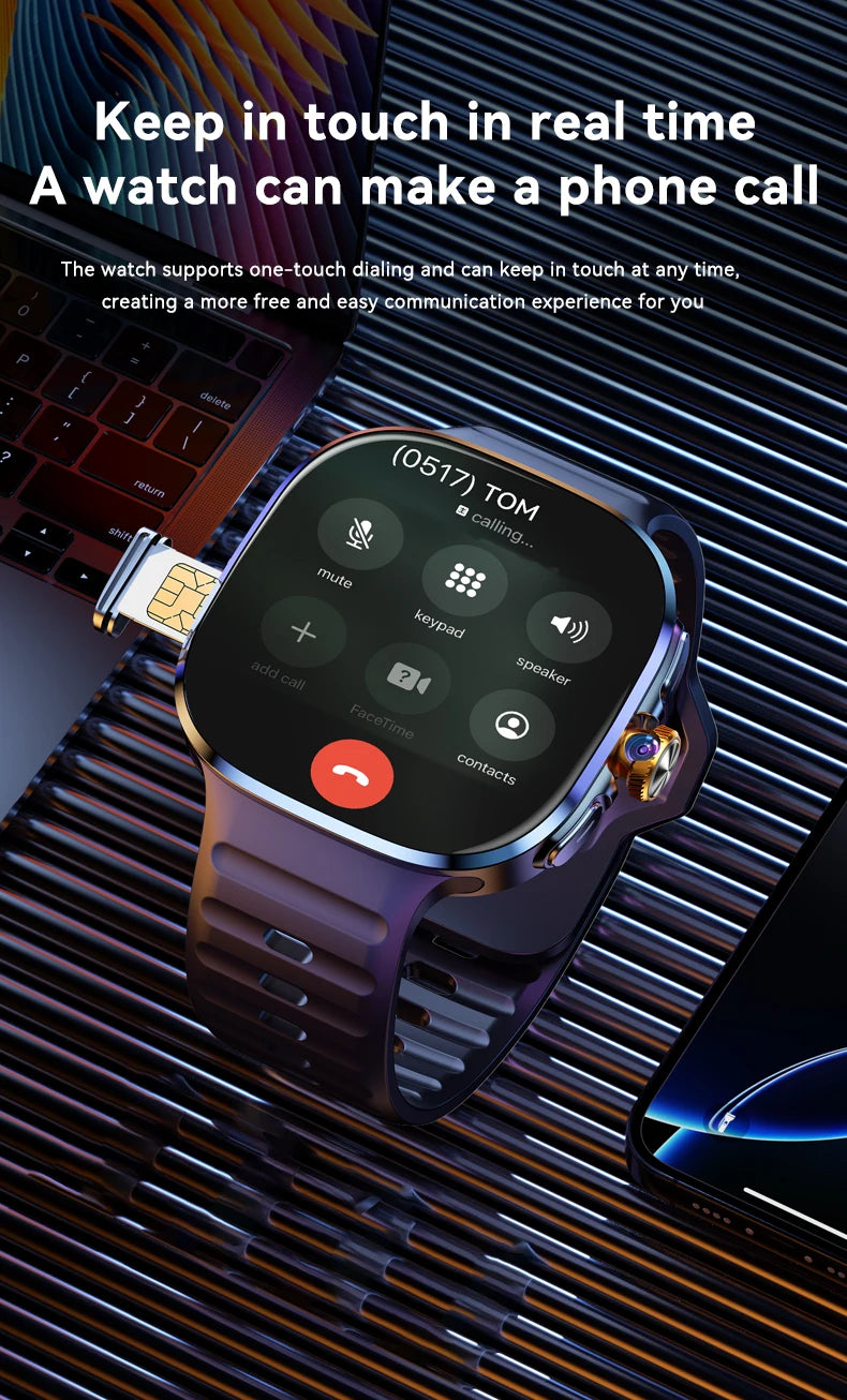 New M99 smartwatch Android - Bluetooth dual system 4G SIM 2.4'' 720*720 HD AMOLED Screen 190° Camera GPS WIFI NFC samrt watch