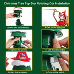 Christmas Train Christmas Tree Decoration Accessories Track Small Train with Music Santa Claus Train Set Children's Gift