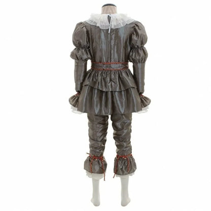 New Halloween Adult Men Pennywise Clown Cosplay Costume Carnival Party Boys Girls Stage Performance Villain Vintage Clothing Set