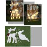 Christmas Decoration Reindeer with Sleigh LED Lighted Elk Xmas Outdoor Yard Lawn Decor Holiday Party Home Ornaments