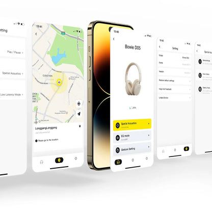 Baseus Wireless Headphones Bluetooth 5.3 HIFI Level Earphone 40mm Driver Foldable Over Ear Headsets 70H Playtime Spatial Audio