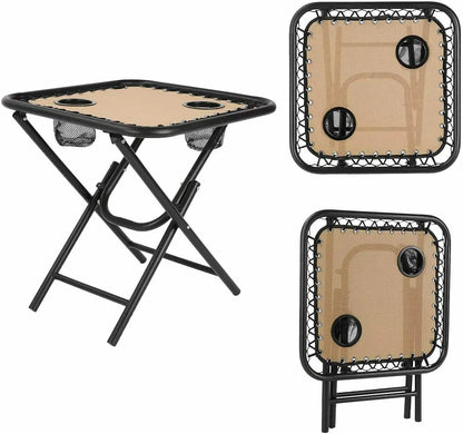 Ensemble de chaises longues pliantes Homfa avec table