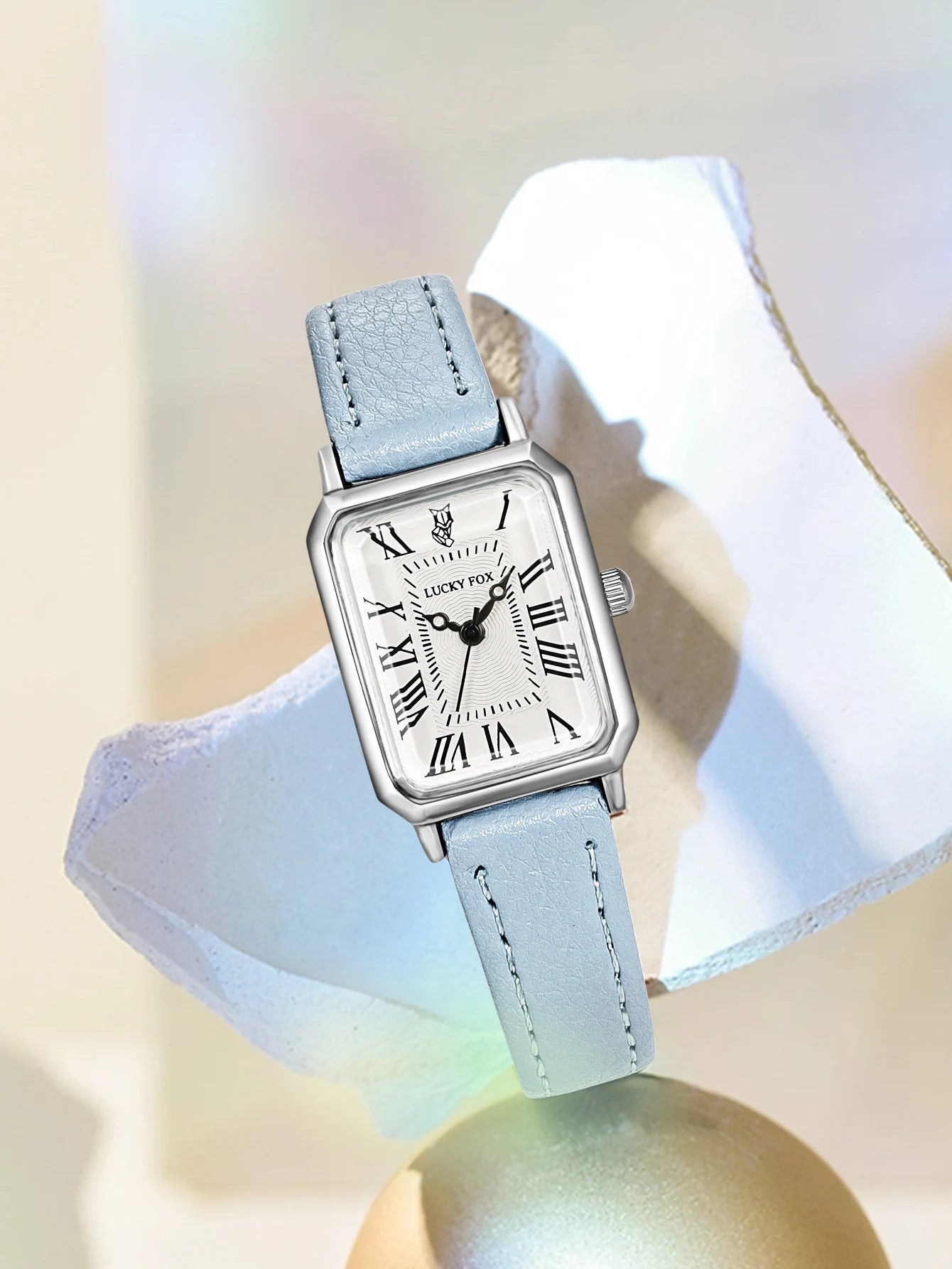 Fashion Rectangle Quartz Wrist Watch for Women Luxury Brand Roman Dial Leather Strap  Ladies Watches Clock