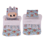 15-17CM Labubu Accessories Sleeping Bag Bed Cute Comfortable Floral Print Sleep Tool Indie Pop&Labubu Accessories Beautiful Toys