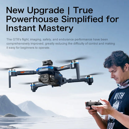 Xiaomi GT8 Drone 8K Professional Dual Camera GPS FPV Brushless Motor Optical Flow Hovering Folding Quadcopter 4K RC Dron Toys