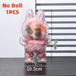 Transparent Cover For LABUBU Clear Macaron Protector Case Dust Sitting Case Popmart Bubble Mart Doll Accessories