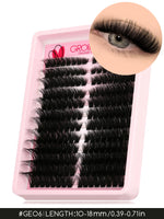 GROINNEYA Lashes Clusters Cat Eyelashes Wispy Individual Lashes Extensions Volume Fluffy Clusters Lashes DIY Eyelashes Makeup