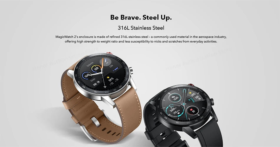 New HONOR Magic Watch 2 Smart Watch 46mm Bluetooth 5.1 Calling Smartwatch Blood Oxygen 14 Days Battery Life Heart Rate GPS