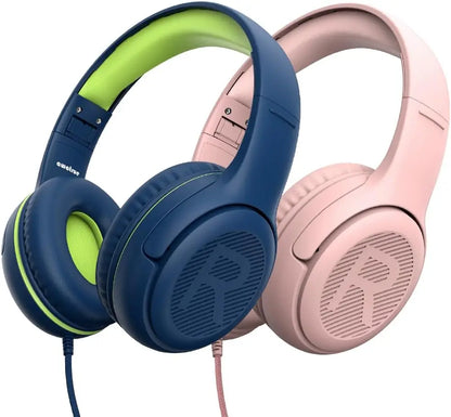 1/2/3Pcs AWATRUE AT2 Kids Headphones Wired Toddler Headsets with Mic Over-Ear Headphone Foldable on-Ear Design for PC,Laptop