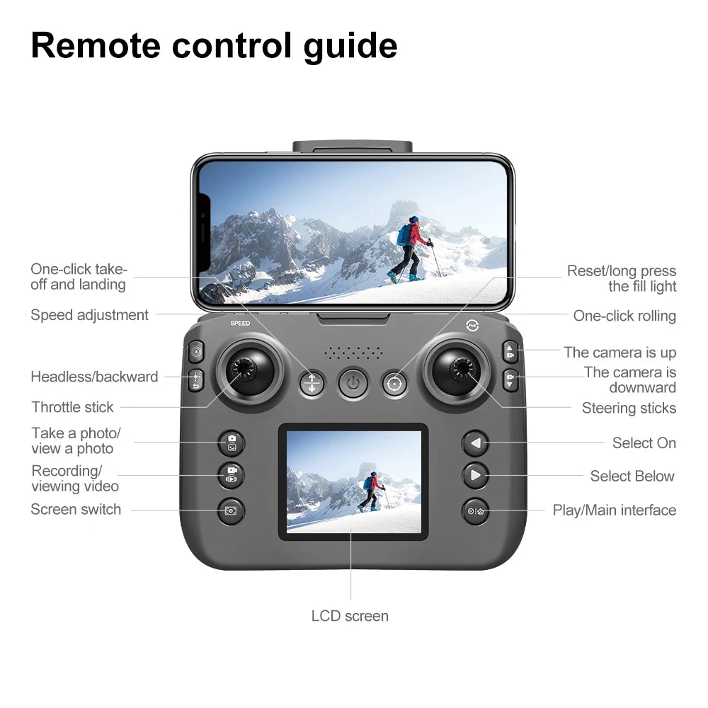 V666 Mini Rc Drone 8K HD 4ch 6-Axis Headless Mode Helicopter 360° Flip Remote Control Quadcopter Toys Mini Drone Fors Kid Gifts