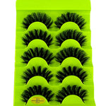 Cat Eye Eyelashes 3D Natural False Lashes D Curl Fluffy Soft Cross 5 Pairs Manga Lashes Wispy Natural Eyelash Extension Makeup