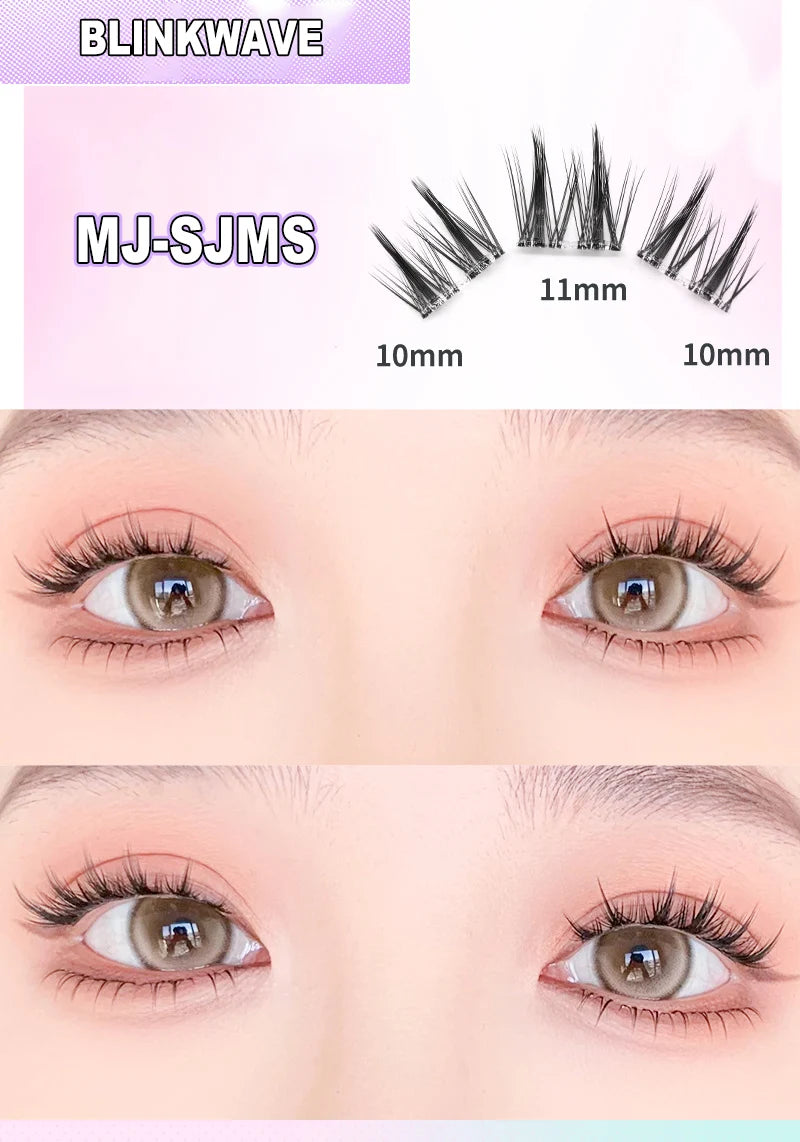 Upgraded Sunflower False Eyelashes No Glue Fake Lashes  Natural Reusable Band-Free Lashes Manga Lash Makeup Korean