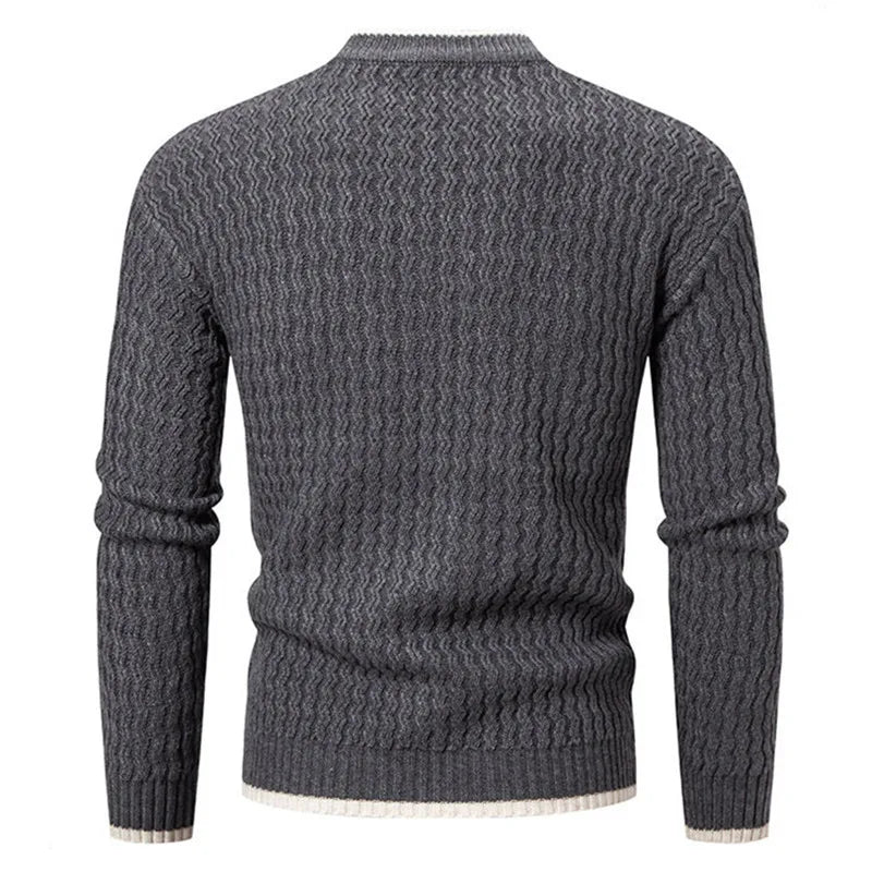 New Autumn Winter O-Neck Slim Fit Knit Sweater Men Casual Pullovers Fashion Mens Youthful Vitality Knitted Pullover Sweaters Man