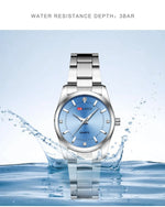 Luxury Women's Watch 29mm Fashionable Stainless Steel Rhinestone Pink Minimalist Girl Clock Outdoor Travel Women Wrist Watches