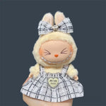 For 17cm Labubu Plush Clothing Doll Exquisite Skirt- Adorable Retro Skirt Set for DIY Clothes Accessories Gift