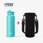 Tyeso Thermos Bottle Portable Sport Vacuum Flask Travel Stainless Steel Thermal Water Bottle Keeps Cold and Heat Thermal Mug