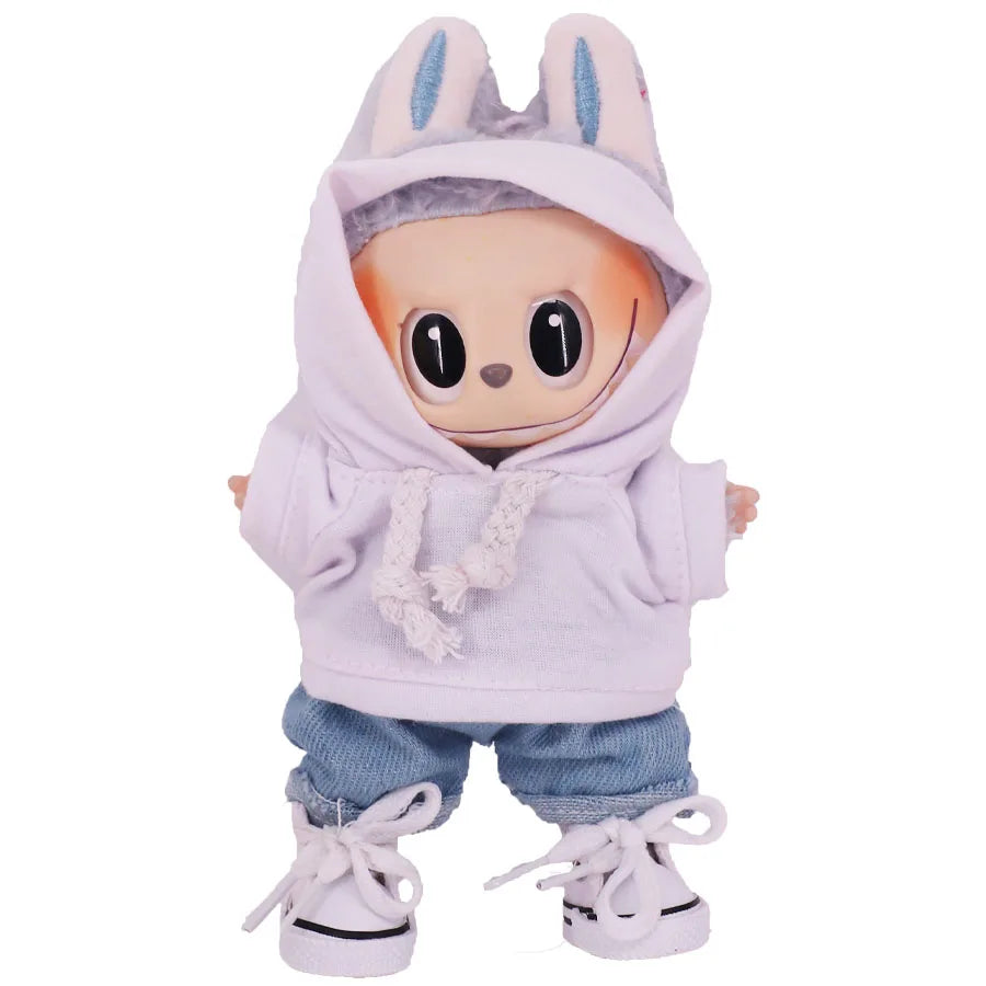 Doll Clothes Set For labubu 17cm Plush Doll Accessories Girl's Toys Birthday And Christmas Gifts