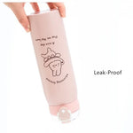 350ml/500ml Cartoon Stainless Steel Thermal Flask With Straw Portable Kids Cute Thermal Water Bottle